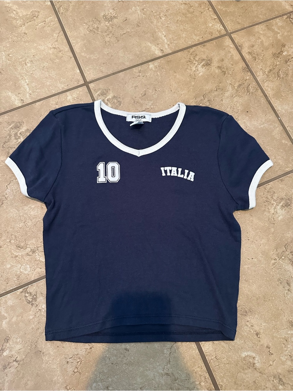 CROP JERSEY STYLE TOP